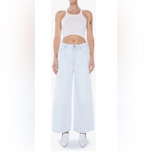 SNACKS Mother The Pleated Double Dip Puddle Jeans | Blue Slushie *New with tags!